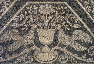Mosaic and Wall Decorations, Nymphaeum at Villa Litta Visconti Borromeo Arese, Lainate, Lombardy, Italy