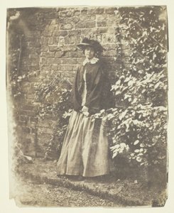 Mrs. Craik Leaning Against Wall and Bushes by Unknown