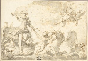 Neptune Riding His Chariot in the Sea