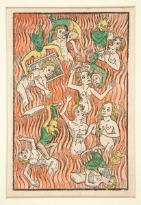 Purgatory, Illustration from Der Seelen-Wurzgarten by Unknown