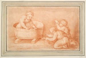 Putti Making Wine by Unknown