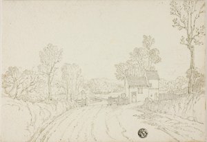 Road Past House in Landscape by Unknown