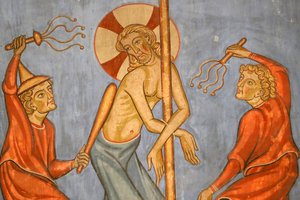 Saint-Pierre-le-Jeune Protestant Church, Passion of Christ, The Flagellation of Christ, Fresco, Strasbourg, France by Unknown