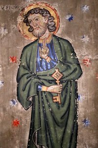 Saint-Pierre-le-Jeune Protestant Church, Saint Peter, Fresco, Strasbourg, France by Unknown