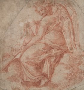 Seated Angel with Bagpipes by Unknown