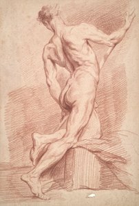 Study of Nude Male by Unknown