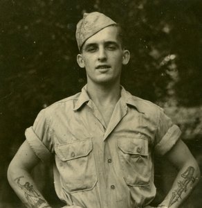 Tattooed American Soldier, c.1941 by Unknown