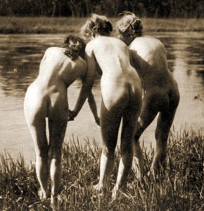 Three Graces, a Female Nude Trio