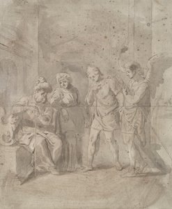 Tobit and the Angel Leaving His Parents by Unknown