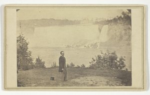 Untitled (Man at Niagara Falls) by Unknown