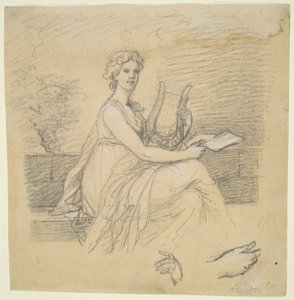 Woman with Lyre by Unknown