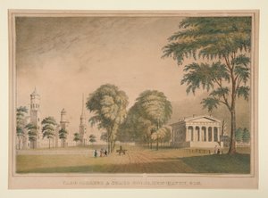 Yale College and State House, New Haven, Connecticut