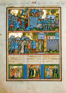 Five Illuminations with Text on One Page