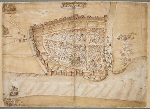 A 16th Century Representation of the Town of Hull by Unknown artist