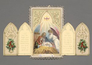 "A Merry Christmas", Christmas Card by Unknown artist