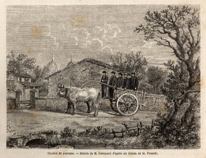 A Sienese cart of peasants