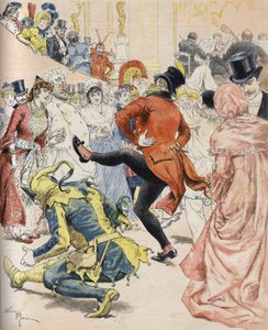 A costume ball in the 19th century. Illustration of Adrien Marie - in 