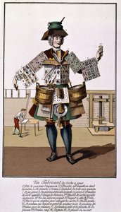 A Manufacturer of Playing Cards (Engraving from the 17th - 18th Century After 