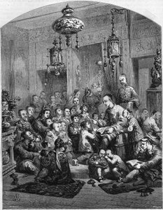 A school in China in 1858.