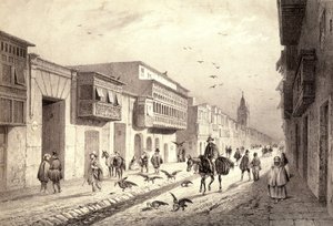 A Street in Valladolid in Lima, Peru.