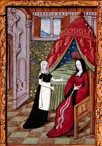 A Young Woman Probably Louise Laval in Her Bedroom with Her Miniature Servant by Unknown artist