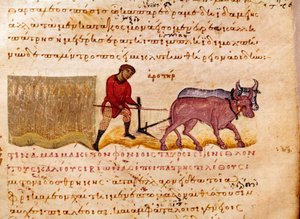 Agriculture: Plowing Scene