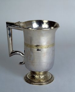 Aiguiere with a Straight Handle in Silver and Gold by Unknown artist