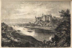 Albrechtsburg castle - Saxony - Germany - The castle of Albrechtsburg in the land of Saxony in Germany - engraving - 1866 by Unknown artist