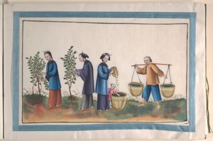 Album Containing Twelve Paintings of People Making Silk