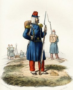 Algeria, light infantry of the French army of Africa during the 1830 expedition. In 