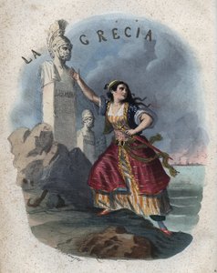 Allegory of Greece - engraving from 