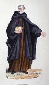 Armenian monk (engraving from an album on religious orders, Paris) by Unknown artist