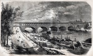 Auteuil Viaduct (Point du Jour Bridge) in 1867