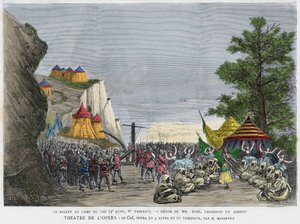 Ballet Scene at the Military Camp of the Cid. Illustration of 