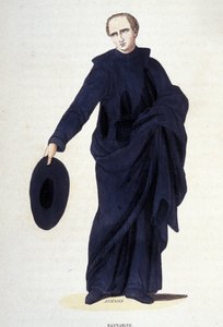 Barnabite. Engraving from an album on religious orders, Paris by Unknown artist