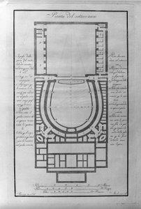Basement plan of the Teatro alla Scala in Milan ca. 1776-1778 by Unknown artist