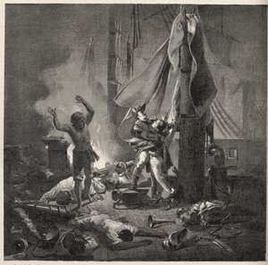 Battle of the Nile - Battle of Aboukir - death of Luce and Giocante de Casabianca by Unknown artist