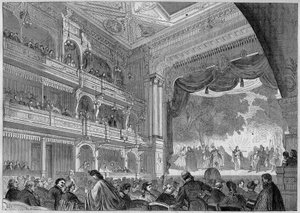 Berlin, view of the new hall of the Wallner Theatre rebuilt in 1865. In 