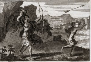 Bible of Royaumont, Old Testament: Jonathan and David. And when Jonathan saw his father