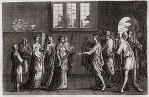 Bible of Royaumont, Old Testament: Marriage of Isaac (illustration from 1811) by Unknown artist