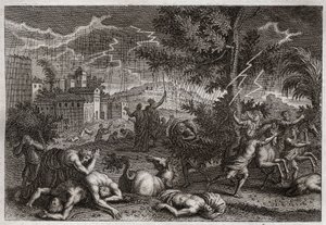 Bible of Royaumont, Old Testament: The Ten Plagues of Egypt. Illustration from 1811.