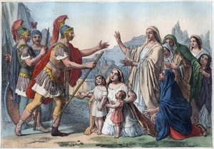 Caius Marcius Coriolanus and His Mother (488 BC) - Coriolanus Sieges Rome with the Support of the People - His Mother Veturia and His Wife Volumnia Persuade Him to Retire by Unknown artist