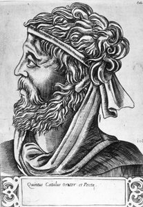 Caius Valerius Catullus dit Catulle (87 - 54 BC) Imaginary portrait, engraving of the 17th century by Unknown artist