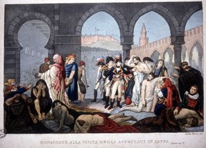 Campaign of Egypt (1798-1801): Napoleon visiting the Jaffa pestiferes in Egypt, circa 1800 by Unknown artist