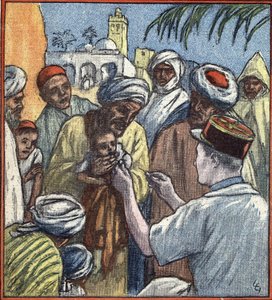 French Conquest of Morocco: French Soldiers Vaccinate Children in Isolated Villages, April 1934