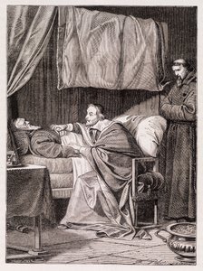 Cardinal Richelieu on the deathbed of Father Joseph by Unknown artist