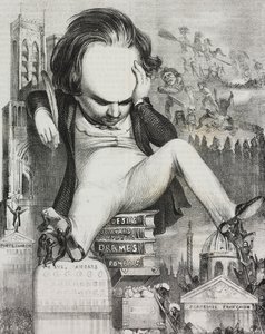 Caricature of Victor Hugo (1802-1885)