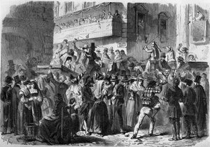 Carnival of Rome based on a drawing by Gierdziejewski in 1858 by Unknown artist