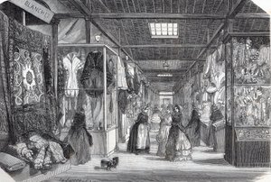 Carre du Palais Royal in Paris in the 19th century - Engraving in 