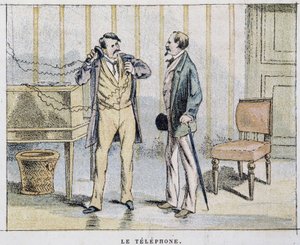 Cartoon Image on the Phone by Unknown artist